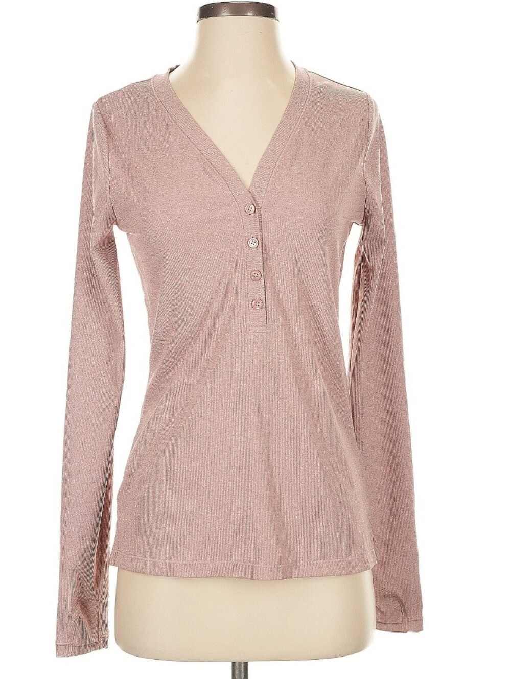 Athleta Dusty Rose Long-Sleeve, Up-Tempo Henley